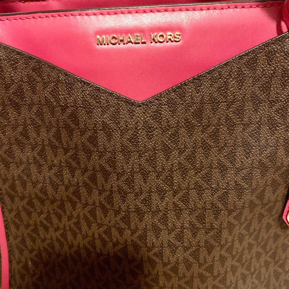 Michael Kors purse medium pink brown - Picture 2 of 8